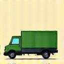 Icona stilizzata di un camion per le consegne, indicando il servizio di trasporto e installazione.